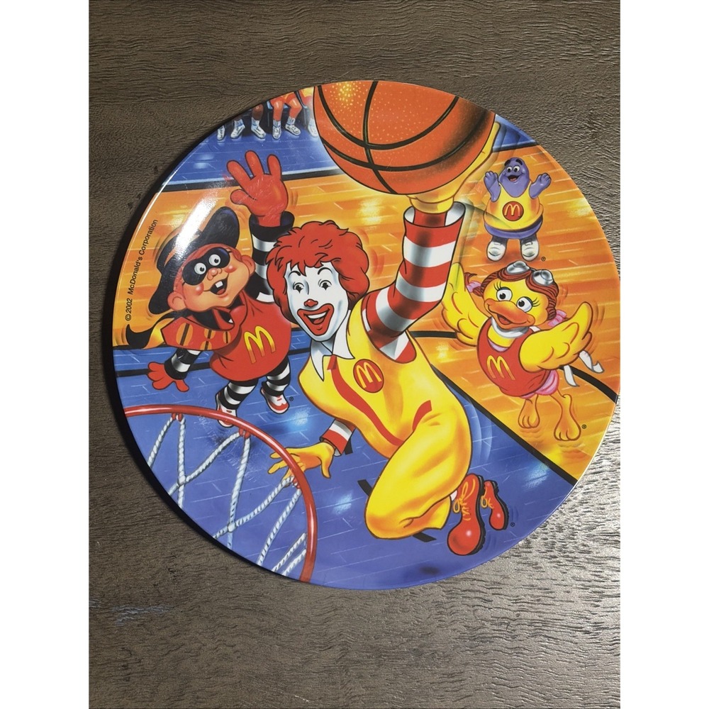 Vtg McDonald's Collector Plate Basketball Ronald Grimace Hamburgerler Birdie2002